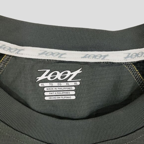 ZootPerformance Gray & Black Mesh Panel Athletic T-Shirt Mens XL - Picture 6 of 9
